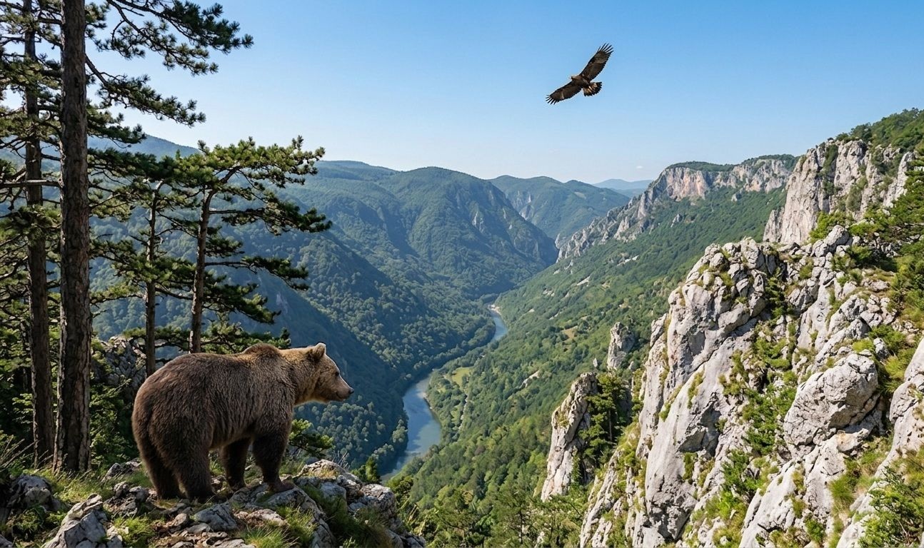 Upozorenje na divlje životinje na planinarskoj stazi