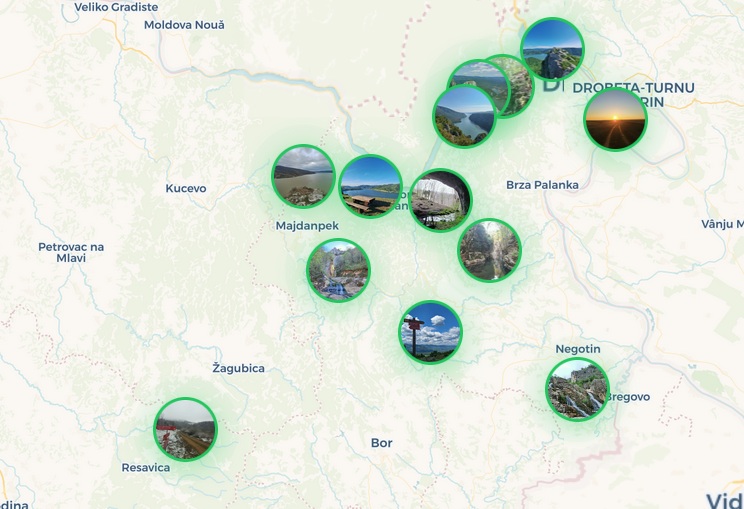 Prikaz interaktivne mape staza